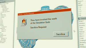 An error message reading: