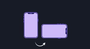 a phone is turned to landscape orientation