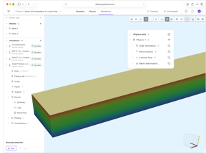 microspeaker simulation Allsolve UI