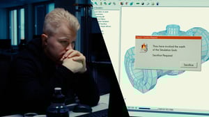 Engineer looking at his computer screen.